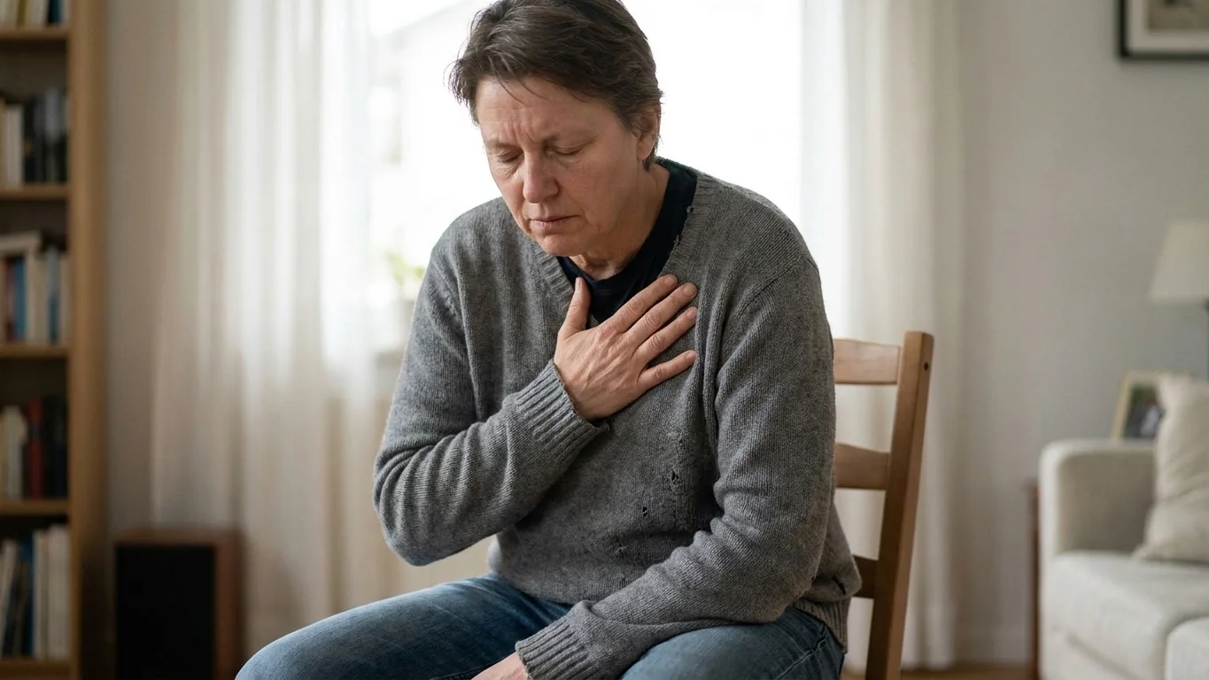 Person sitting alone managing anxiety symptoms before seeking treatment