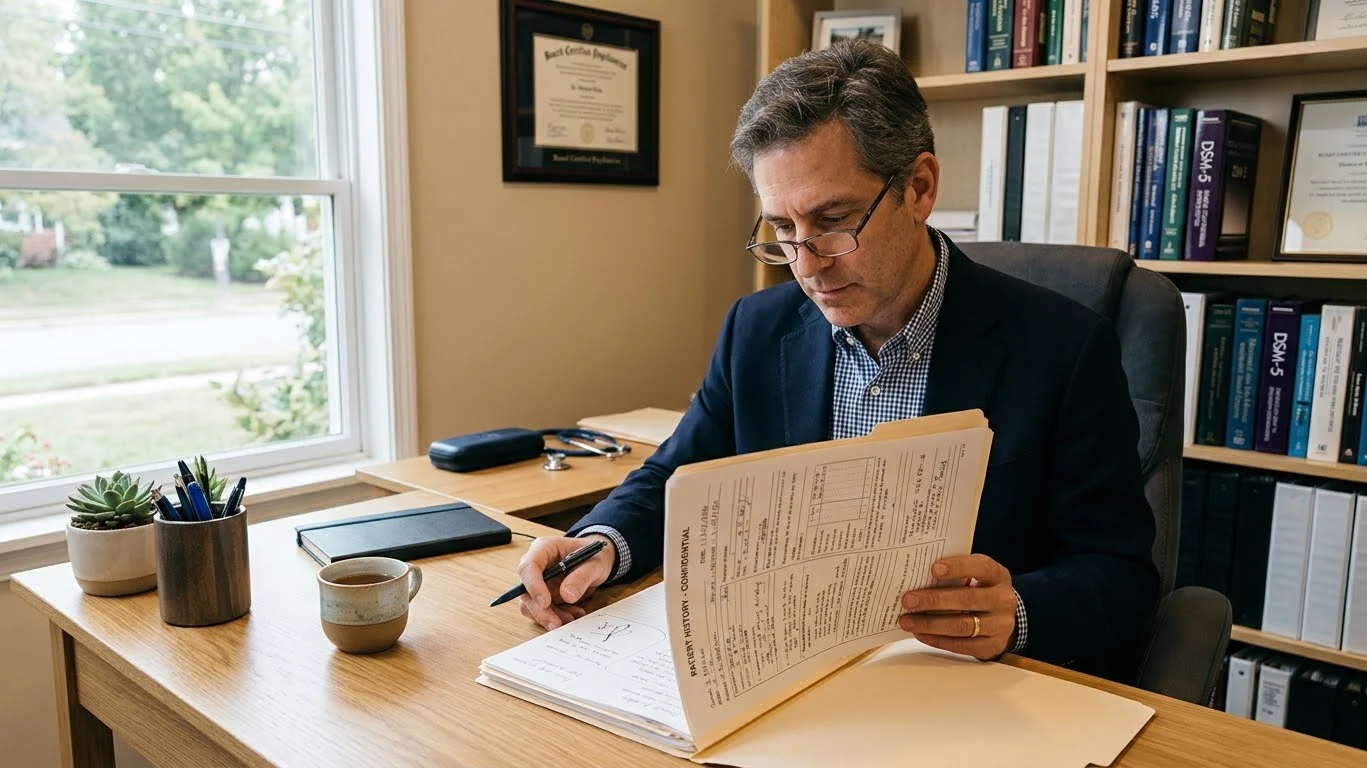 psychiatrist differentiating BPD and bipolar disorder through clinical evaluation