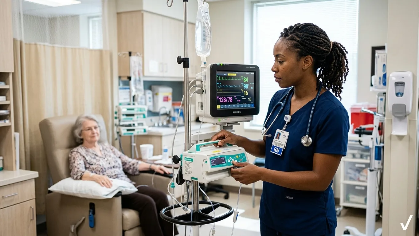 Medical provider monitoring a patient during a clinically supervised ketamine session